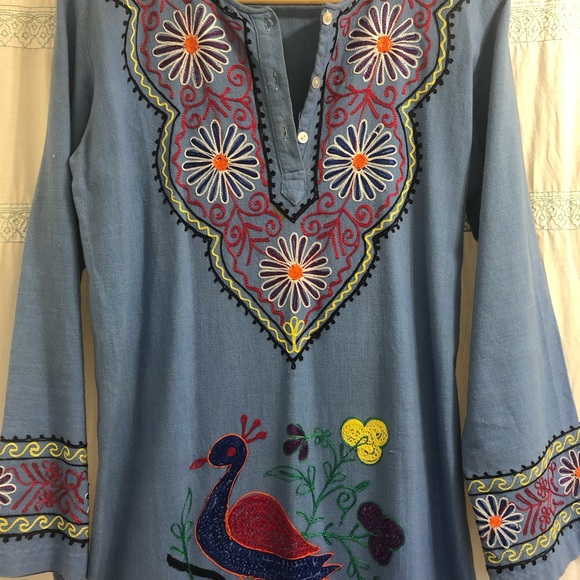 VINTAGE EMBROIDERED MAXI DRESS - Picture 2 of 5